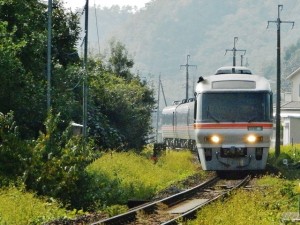 カーブを駆け上がるワイドビューひだ