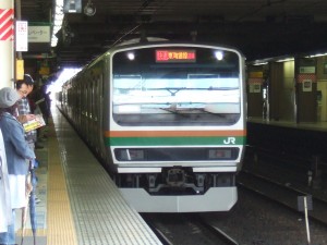 快速アクティーとなる列車。大宮駅にて