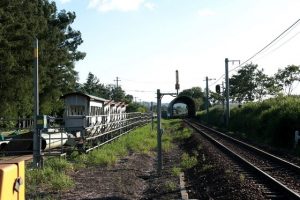 撤去した跨線橋