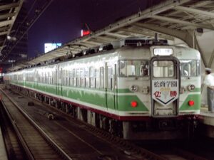165系急行形による甲子園臨