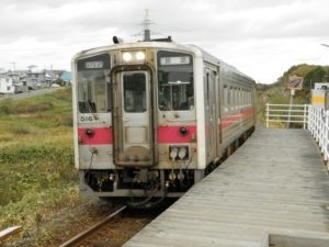 花咲線キハ54・東根室駅にて